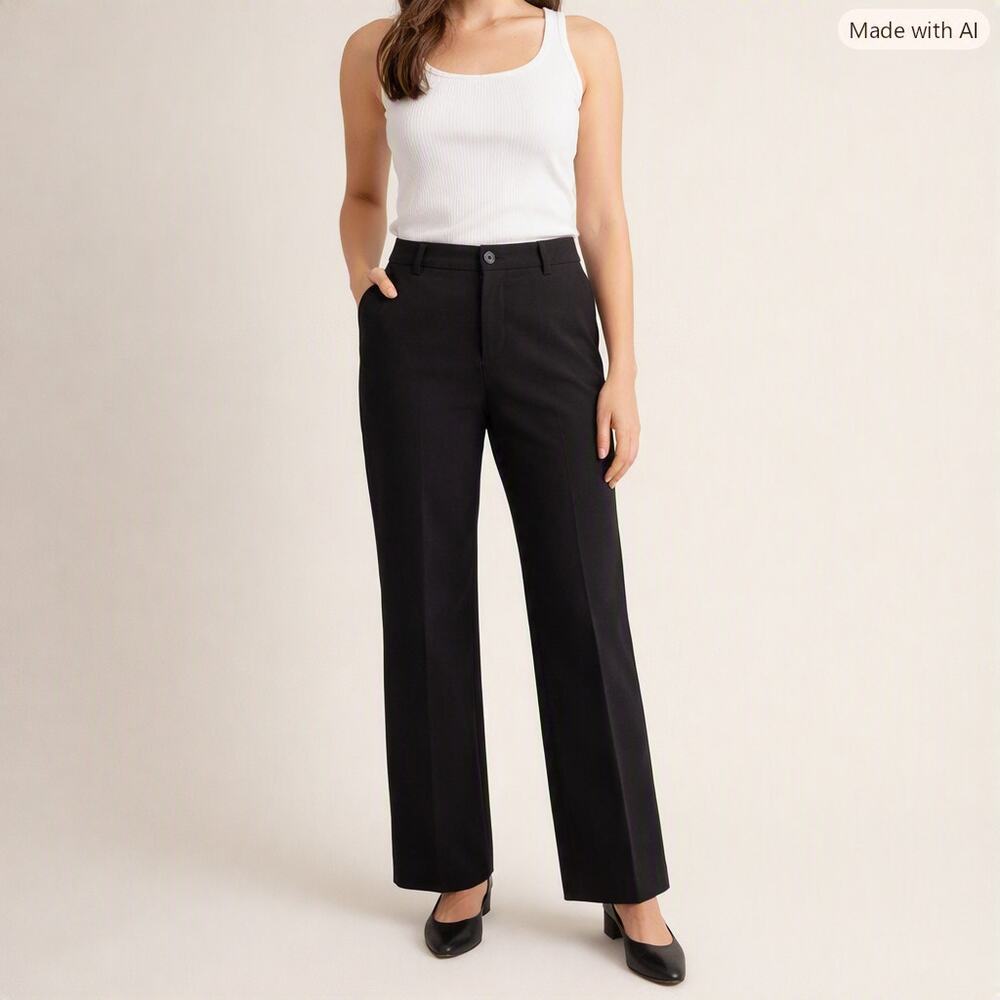 Lauren Ralph Lauren Adele Black Straight Pants Size 12